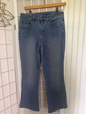 Gitano Y2K-Style Ribbed Stretch Jeans – Size 10